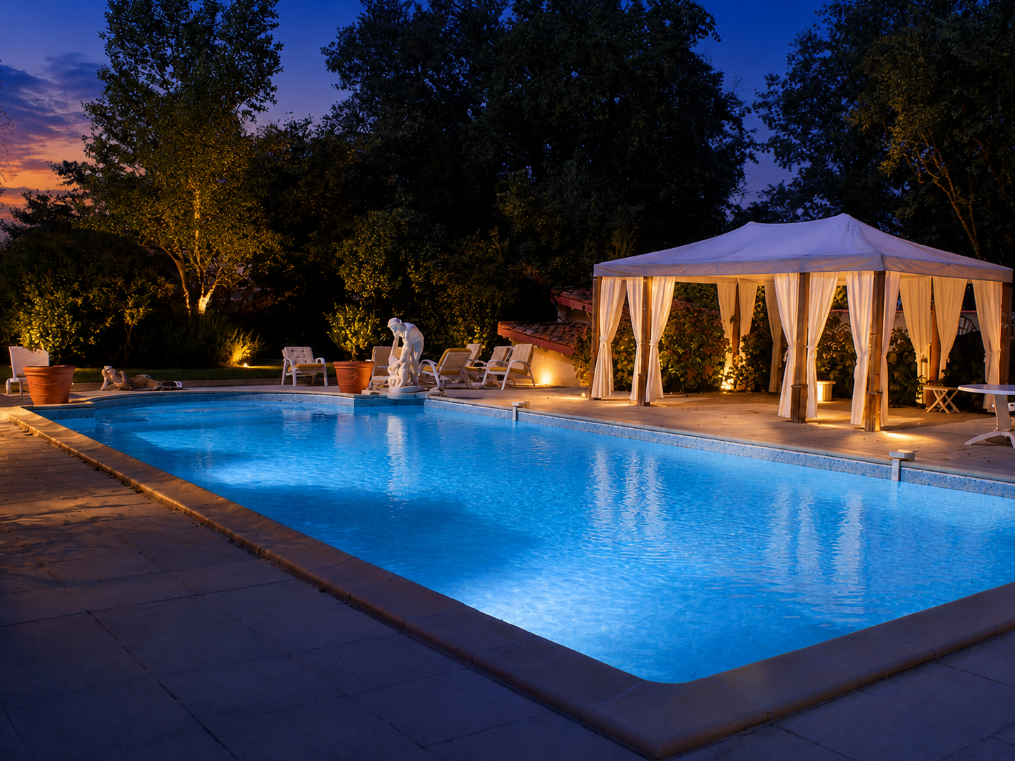Piscine chauffée du Domaine du Bigourdan